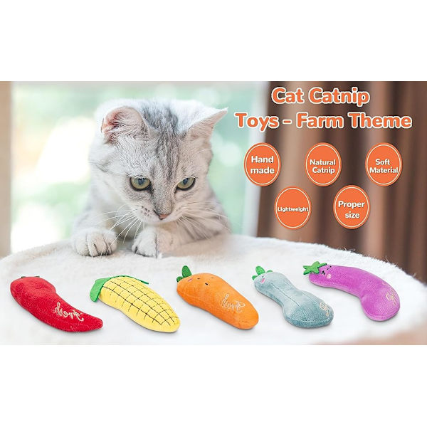 5 st Kattmynta Leksaker, Katt Leksaker, Katt Leksaker för Innekatter, Kattmynta Leksaker
