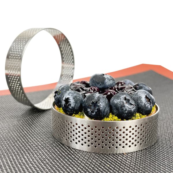 3 stk rustfritt stål mousse ring runde stansetårn r