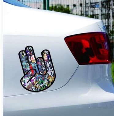 3 stk. Bilsticker Motorcykel Graffiti Stickers