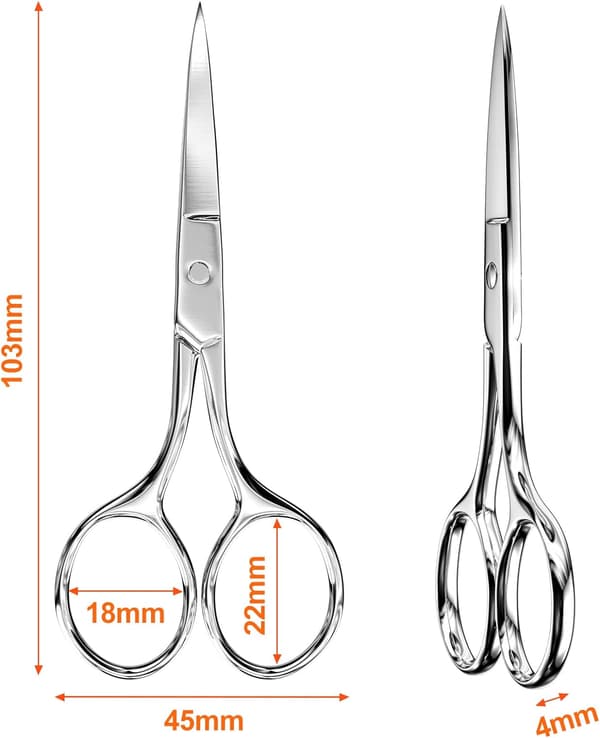 2 Stykker Professionelle Negle Sakse, Rustfrit Stål Cuticle DXGHC