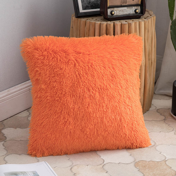 2 stk Dekorative Puter med Kunstig Pels 43x43cm Myk