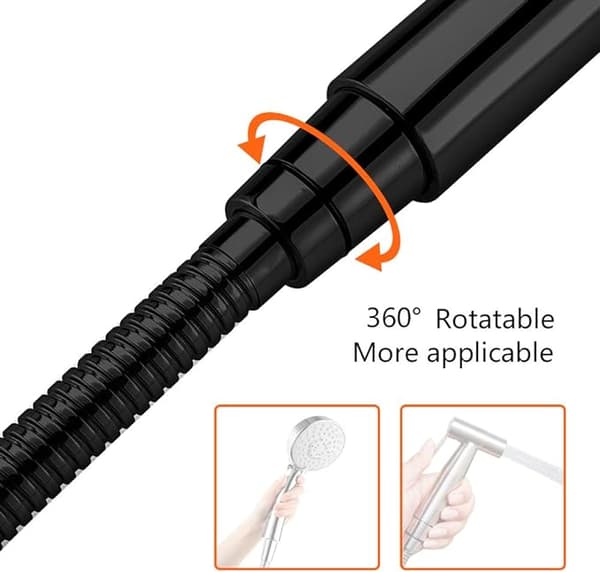 - flexibel duschslang, 1,5 m, anti-knick, stål, Amazon