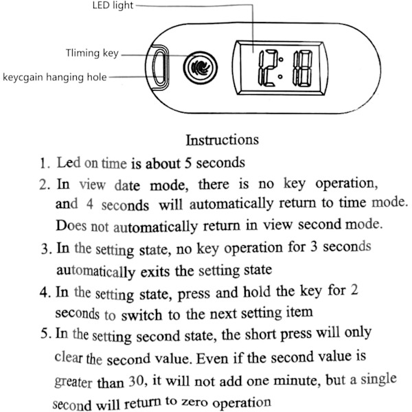 Bærbar Mini Digital Elektronisk Klok for Student Eksamen Studie Lib