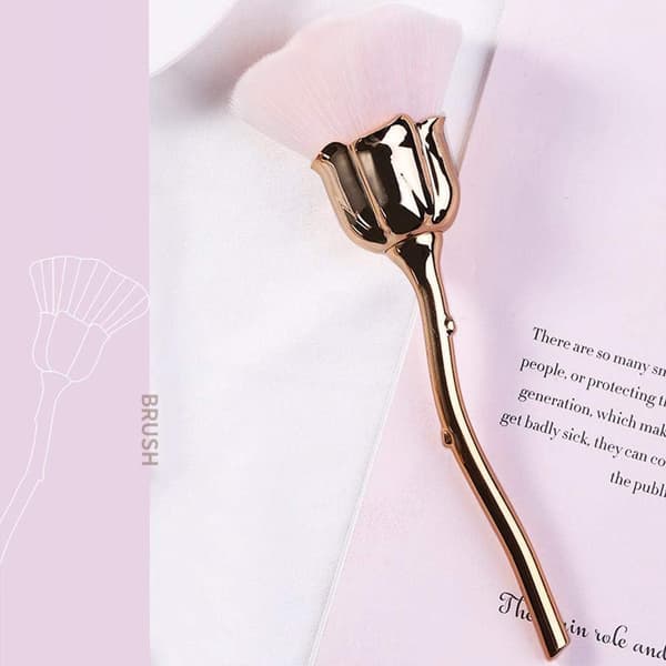 Neglekunst Støvpensel Til Manicure Rosehoved Pensel Blush Pulver Bru