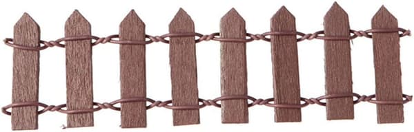 Miniature Fe-Havegård Hegn Ornament Træhegn Picket Micro-L