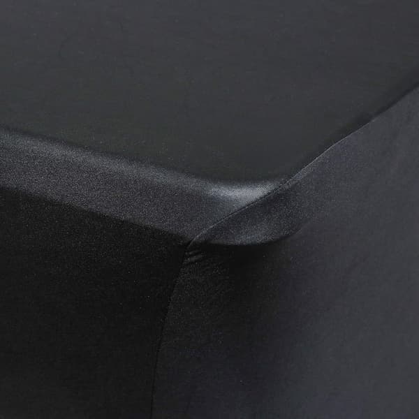 6ft Stretch Spandex bordsduk för standard hopfällbara bord - Universell rektangulär passande bordsduksskydd för bröllop