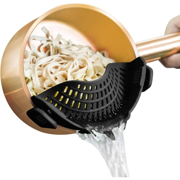Klips-på-si, Silikon, Sort, Pasta-si