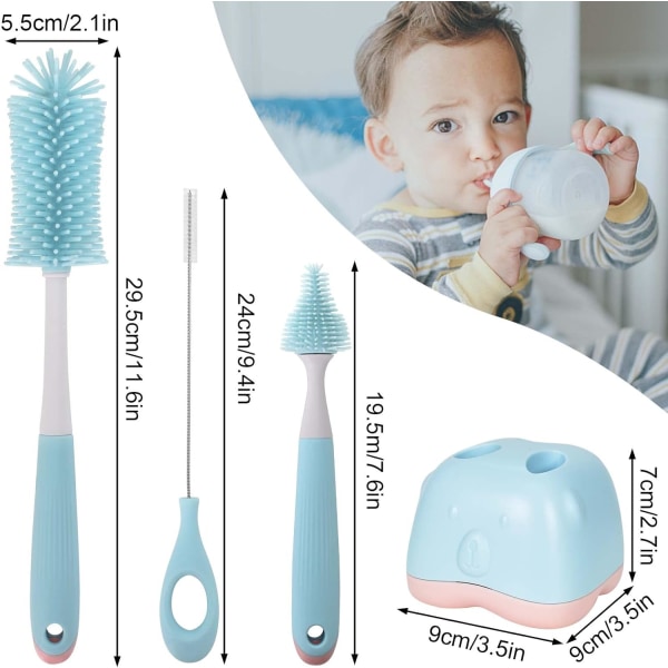 Silicone Bottle Brush Multifunctional Baby Bottle Cleaning Brush