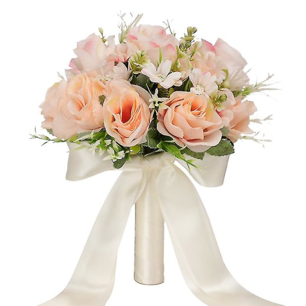 Bride Bridesmaid håller blommor i handen, simulerar rosor, Exp DXGHC