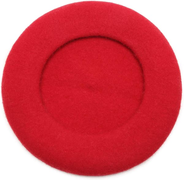 Damernas Ullfranska Baske Beanie Vintermössa Slapp Hatt-R