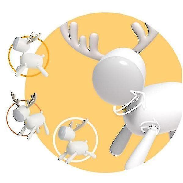 Natlampe Ambient Belysning LED Hjortelys Børnebordlampe Whit