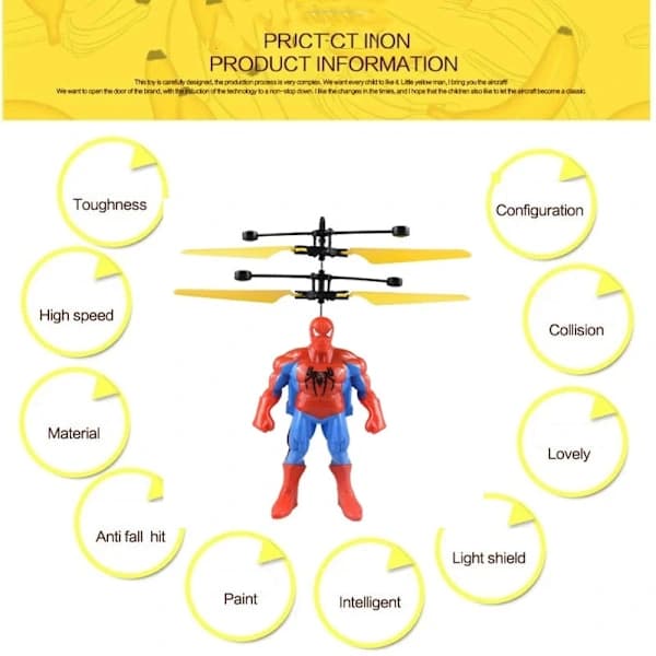 Spiderman Anime Figur Induktionsflygplan Hängande Flygande S