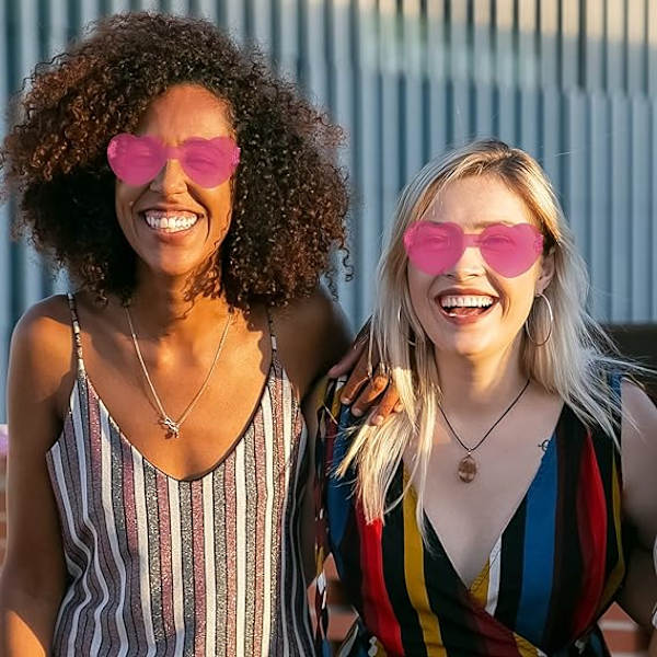 10 Par Hjerteformede Solbriller Uden Kant, Hjerteformet Solbrille DXGHC