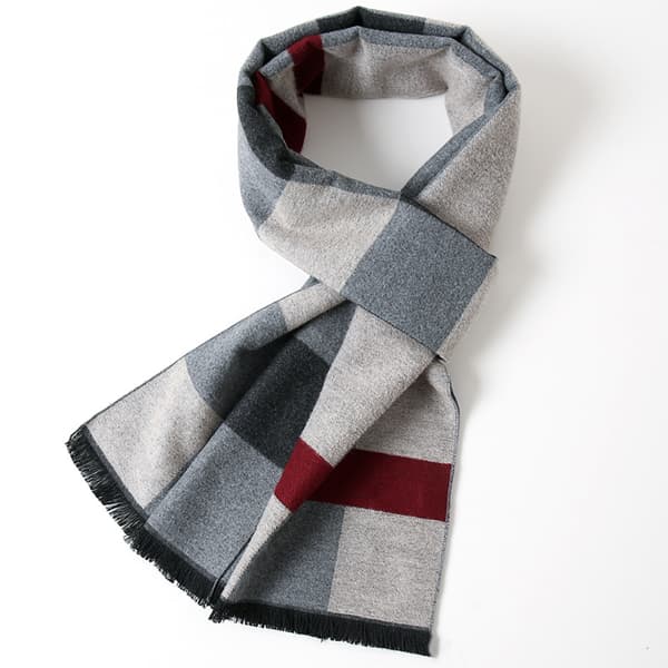 Vinterklassisk K cashmere-känsla varm rutig randig australisk ull