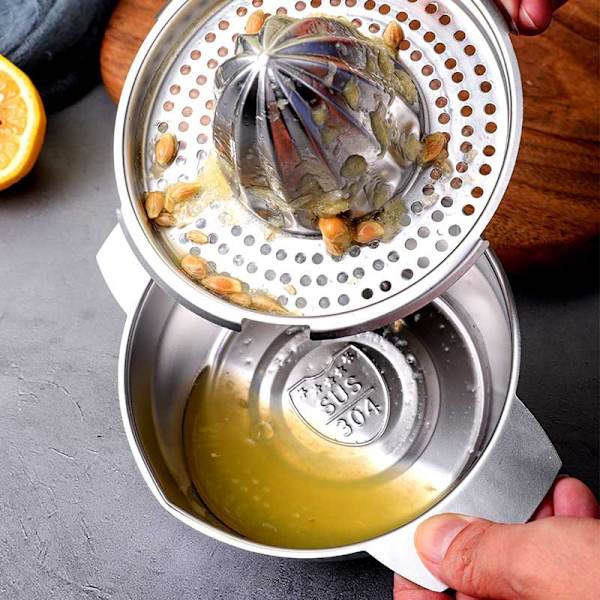 Citruspress 300ml, Manuell Citruspress i Rostfritt Stål