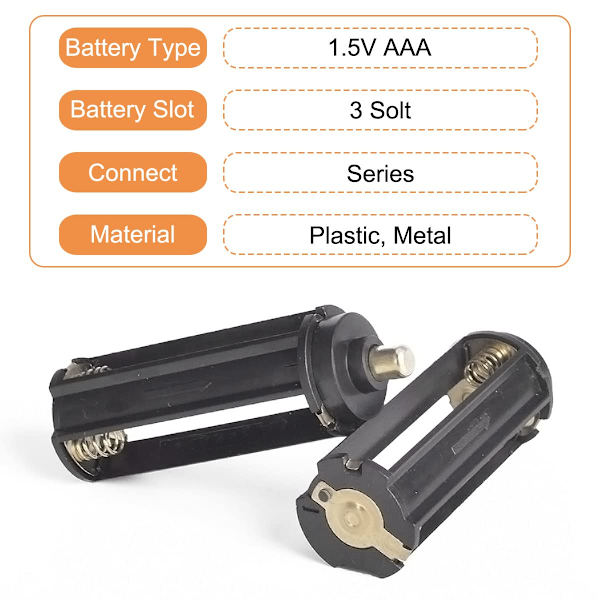AAA-paristoteline 1,5 V AAA-paristoille taskulampulle, 10 kpl DXGHC