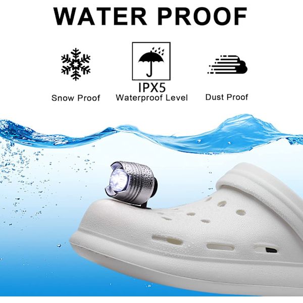 （Röd）Liten plast pannlampa roliga skor accessoar