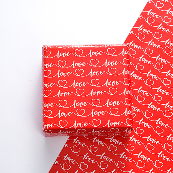 6-pack med 6 mönsterdesign Valentine's Day presentpapper