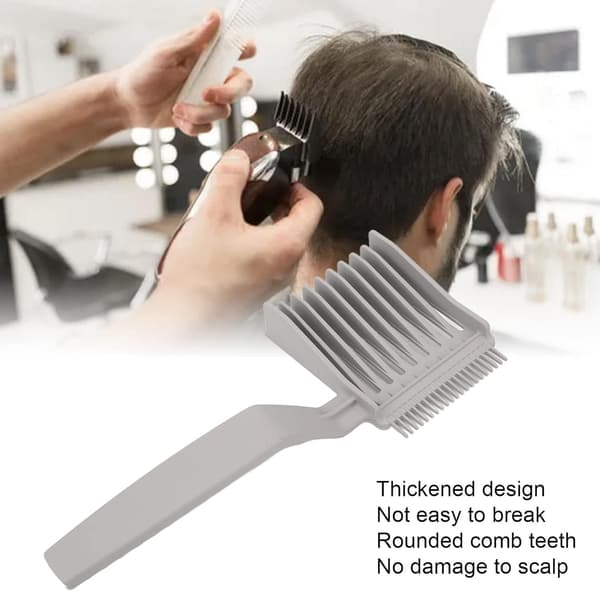 Dobbeltsidig Hårklipp Guidekam, Plast Klipp Guide Barber Styling Kam for Menn & Kvinner