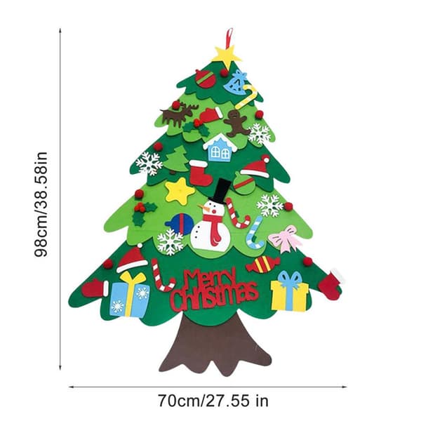 Filtet Juletre - 3.2 FT 3D DIY Sett for Barn med 32 Stykker