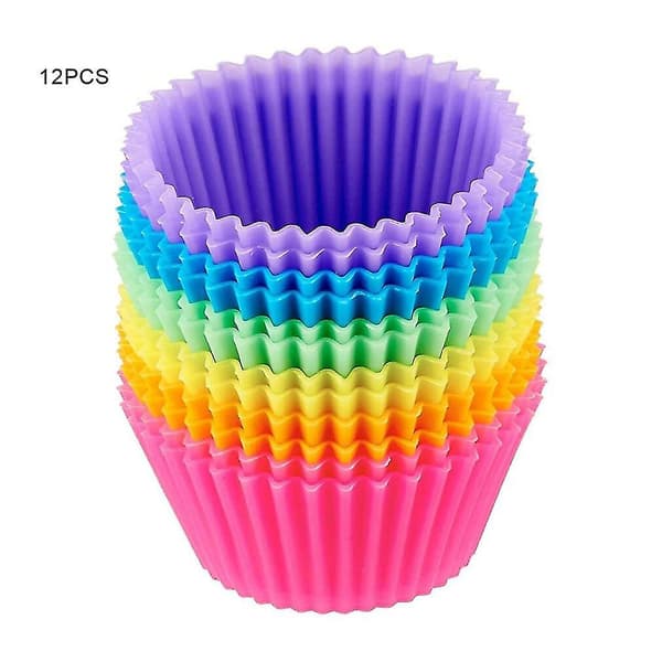 7cm Runde Kageforme i Silikon - Muffinsform til Bagning af Puddingkage M DXGHC
