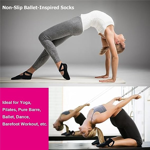 Yogasockor Båtsockor Bomull Andningsbara Halksäkra Terry Sockor
