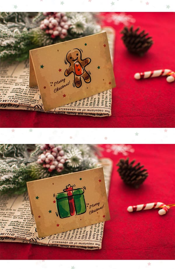 24 Styk, Glædelig Jul Kort, Julekort Med Konvolutter