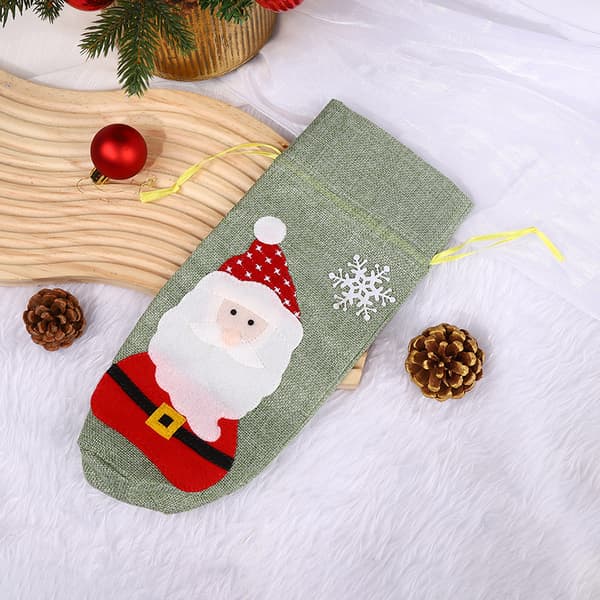 3 stk Julepynt Vinpose Vinflaskedeksel Jul