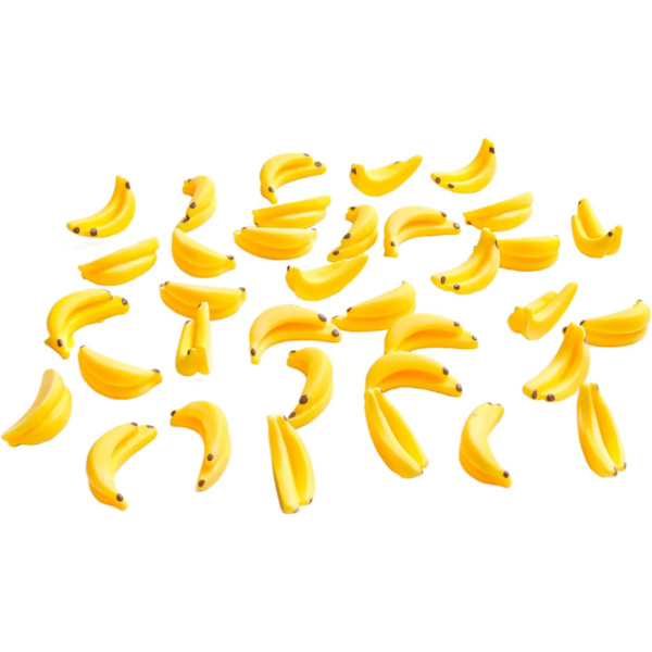 40 stk. Miniature Bananer 1/12 Skala Bananmodeller Miniature Frugt