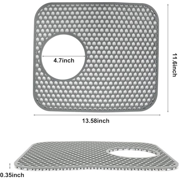 2 Pak Silicone Køkkenvaskemåtte Foldsammenligning Anti-Skrid Sikker Køkkenvaskemåtte Badeværelse