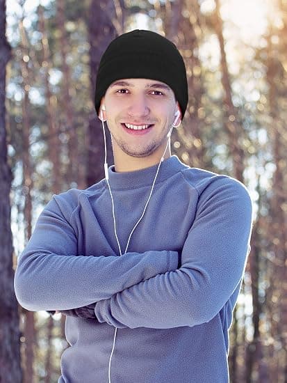 6-pack Vintermössa med Skalle Mäns Varm Polarfleece Beanie