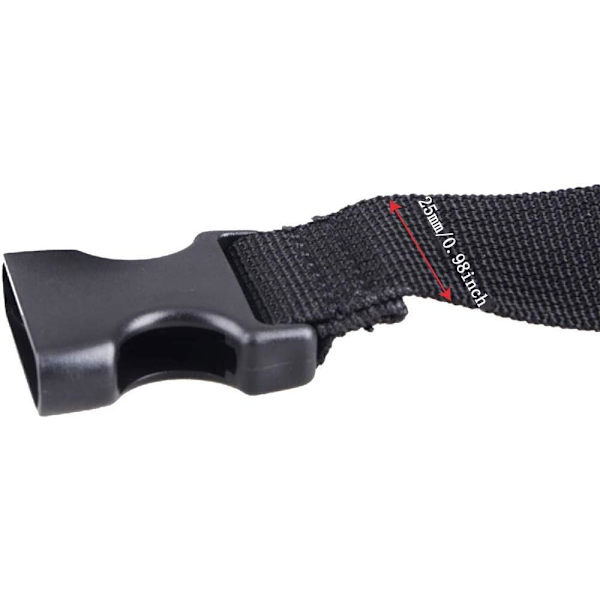 Webbing Polypropylen 25mm Nylon Remse med Hurtigudløsningsbeslag