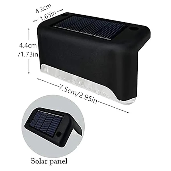 Solcellelamper for gjerde og hage 4-pakke DXGHC