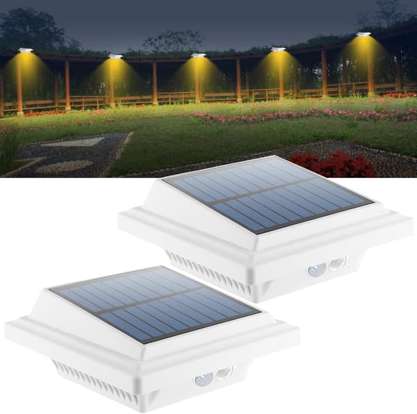2 Pak Solcelletagrende Lys med Bevægelsessensor - Premium 25 LED'er -