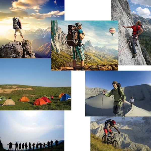 Mini Multifunktionell Utomhus Sport Nödsituation Överlevnadsverktyg, Visselpipa, Kompass, Termometer, Karabinkrok, Klocka (Off-vit)