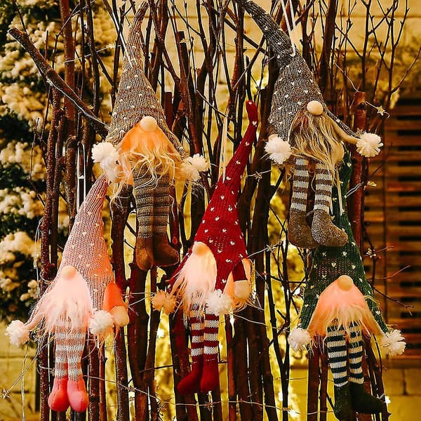 Tomte Julgransprydnader LED Ljus Tomte Ljus Jultomte Cla DXGHC