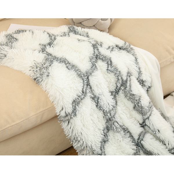 1-pakks Tie-Dye Pluss Teppe Vinter Dobbeltlags Gaveteppe Sofateppe