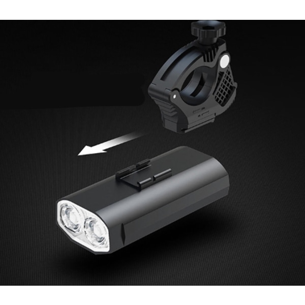 LED-cykellampa USB-laddningsbar mountainbike-lampa allt-i-ett