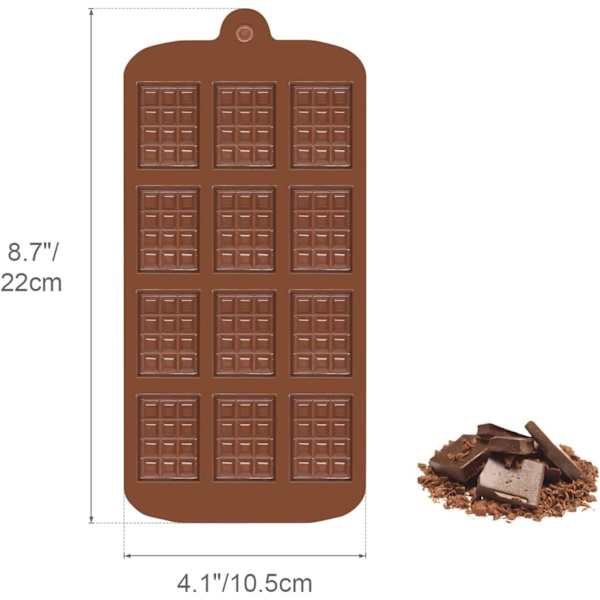 Chokoladeforme, Mini Chokolade Silikonforme, 12 Hulrum Ikke-Klæbende