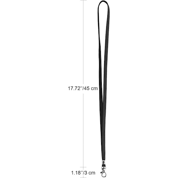 Badgeholder-Snorebånd, 50 stk. 45 cm Sort Snorebånd f DXGHC