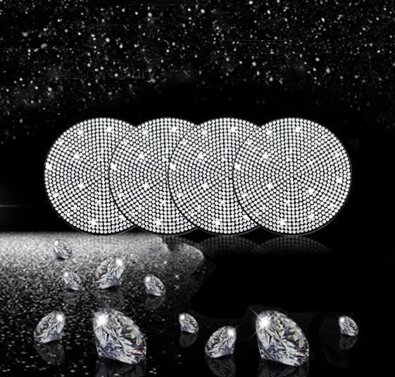 4 stk. Bling Bilcoaster, Universelle Bling Bilinteriør Tilbehør