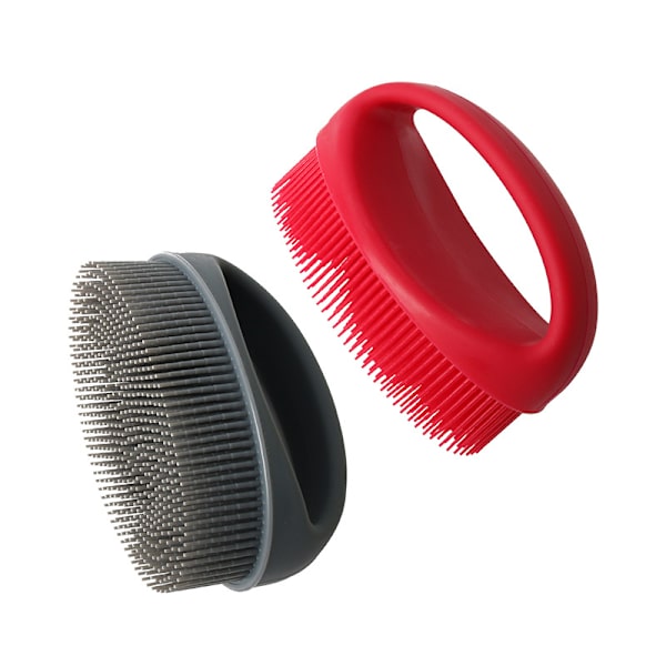 2 stk. manuelle brushes i silikone til krops-skrubning, krops-bruser m