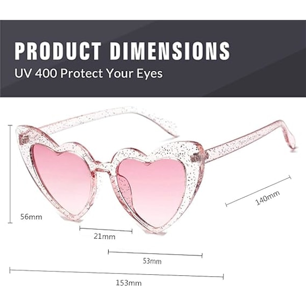 Clout Heart -aurinkolasit Retro Cat Eye -tyyli Vintage DXGHC