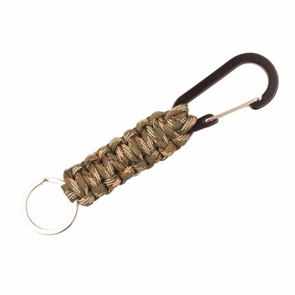 Paracord-nyckelring med karbinhake - Militärflätad Paracord-karbin