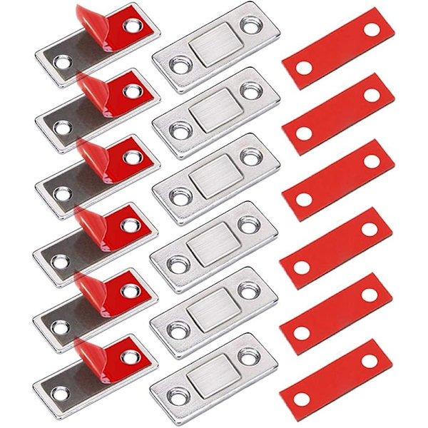 Magneettiset Lukot Jiayi 6 kpl Erittäin Ohut Magneetit Liimattaviin Kaappeihin