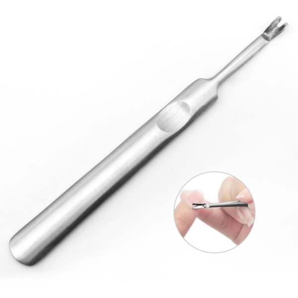 rustfrit stål cuticle trimmer remover metal neglebånd pusher fjernelse