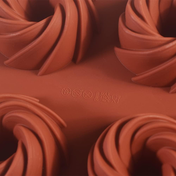 Set med 3 Vortex Silikonformar för Choklad, Godis, Pudding