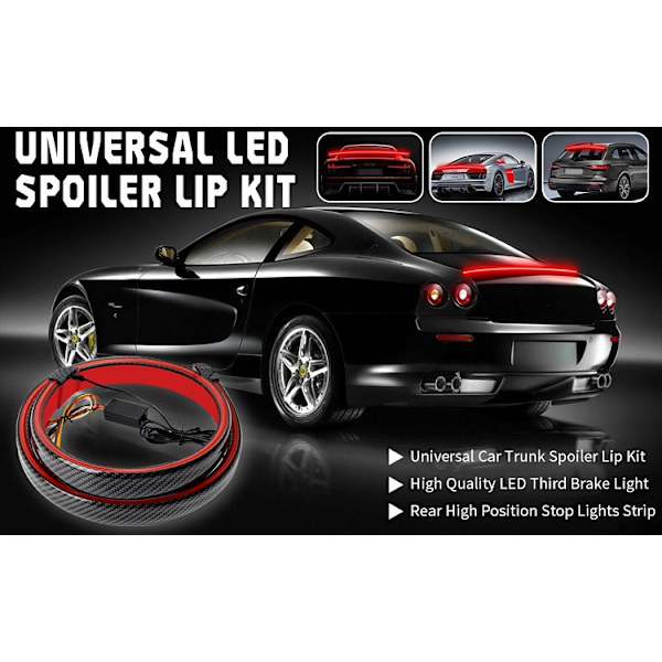 1,3 m uusi hiilikuitu takavalo LED-varoitusvalo (ajo alhainen Br