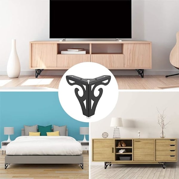 4 stycken metall soffben, Möbelben/Triangulära möbler DXGHC