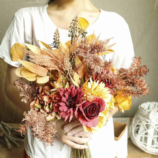 2 stk Boho-stil Kunstige Blomsterbuketter, 17 tommer Bohemian Stil